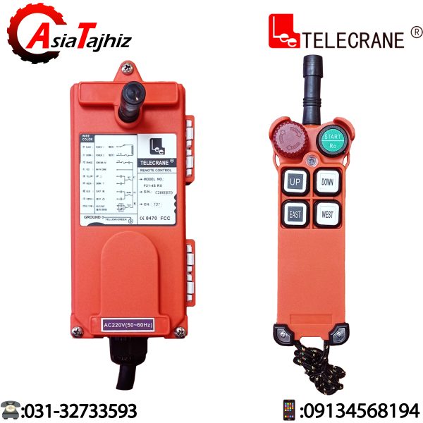 ریموت کنترل جرثقیل 4 کلید دو سرعته مدل TELECRANE F21-4D - Image 4