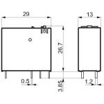 رله شیشه ای وایدمولر RCI 12VDC 2CO (RCI484AB2) - Image 2